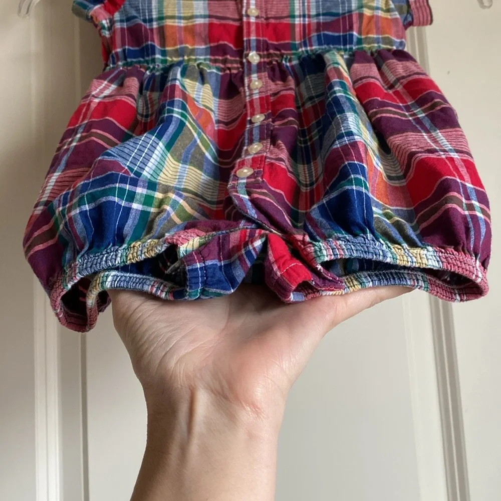 Ralph Lauren Plaid Bubble Suit Romper 24M